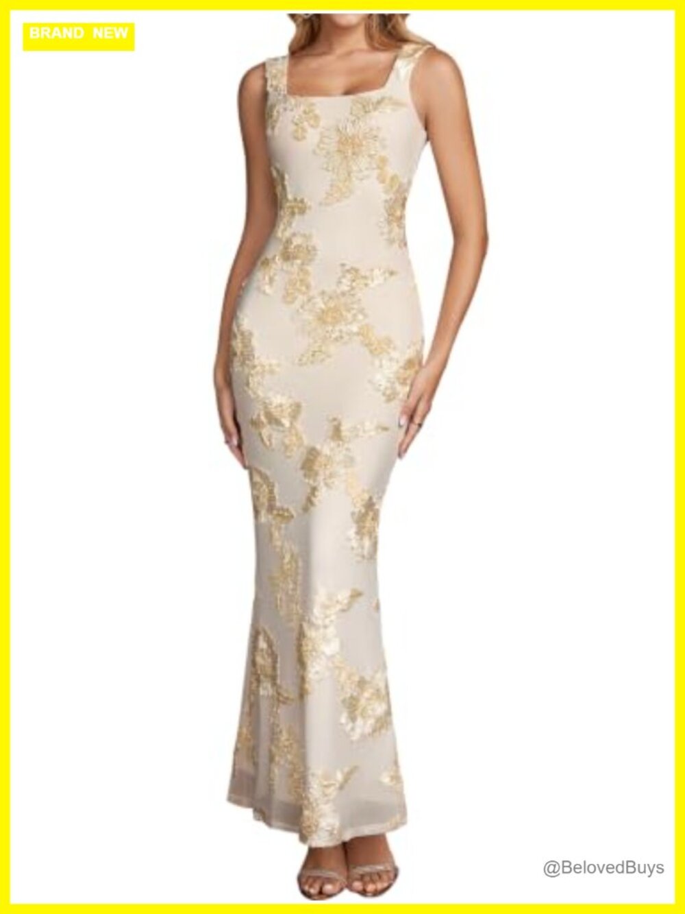 Women 3D Floral Mermaid Maxi Dress Backless Formal Wedding Guest